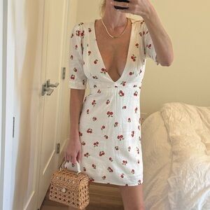 EUC | XS | Farm Rio Floral Linen Mini